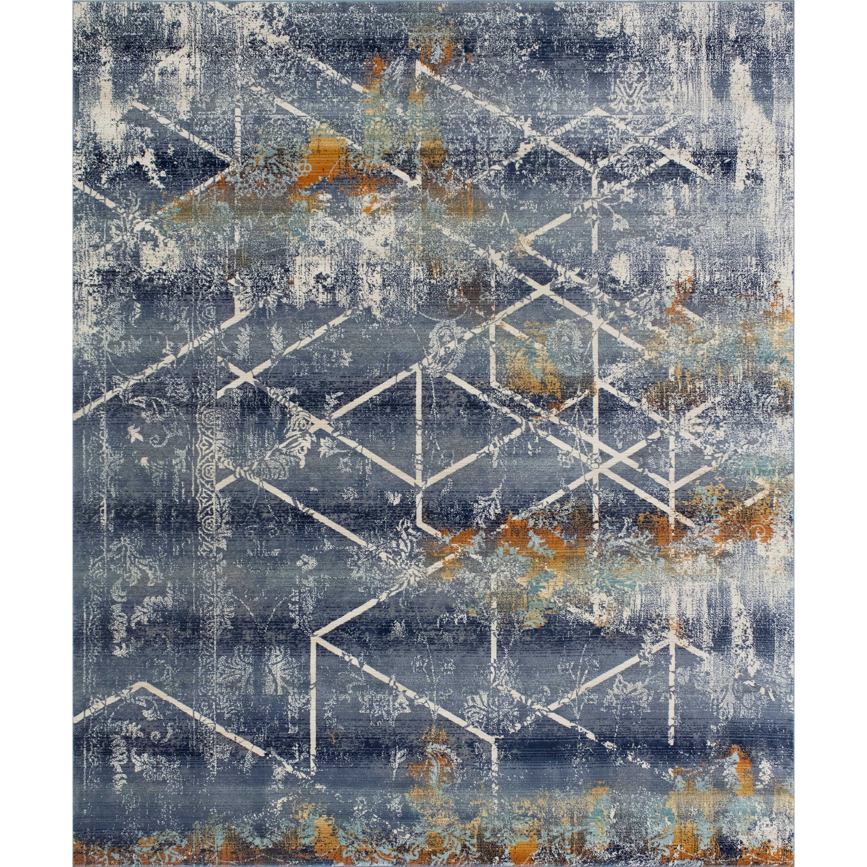Porch Den Fritz Blue Grey High Low Area Rug