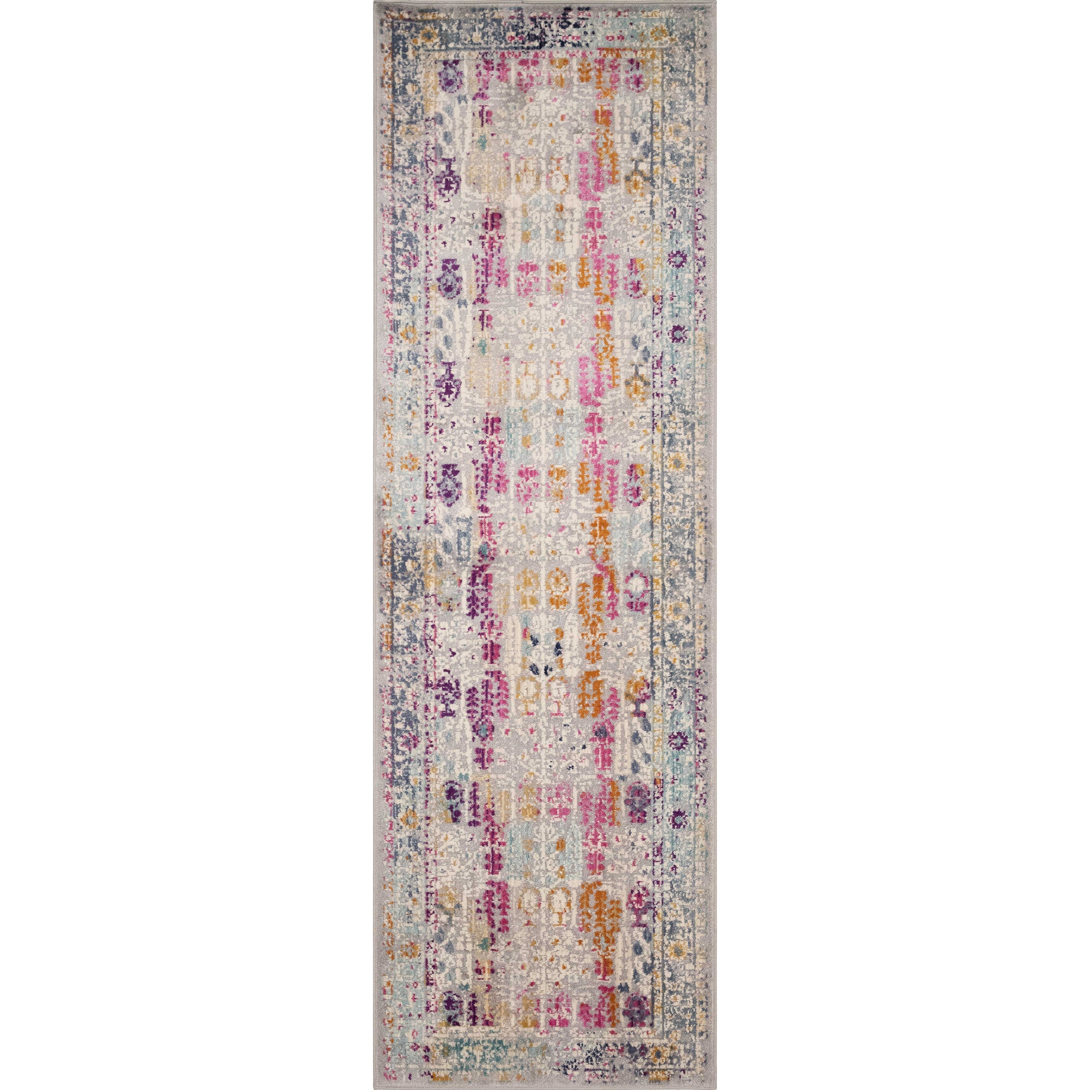 Porch Den George Silver Ivory High Low Area Rug