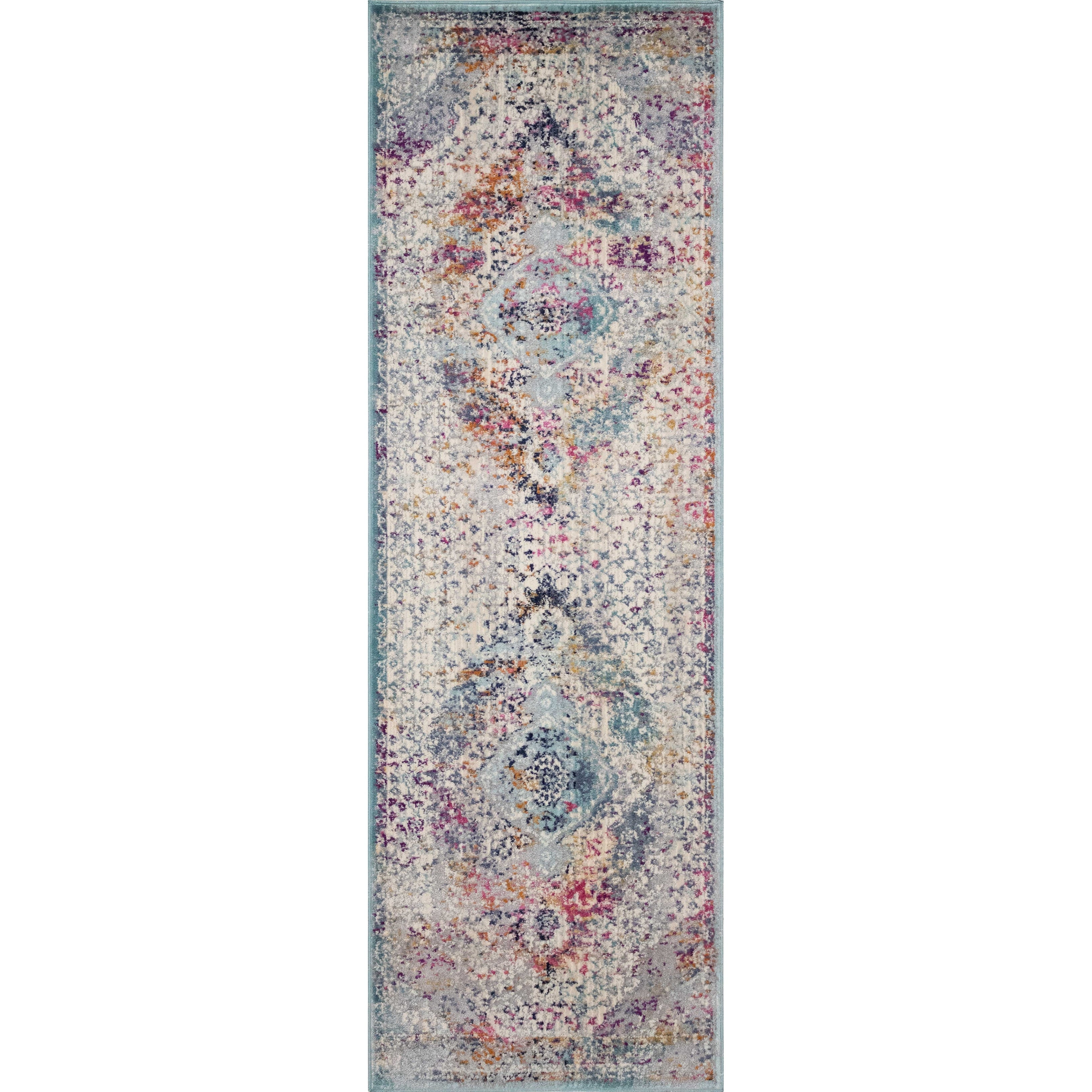 Porch Den Gerrish Silver Teal Green High Low Area Rug