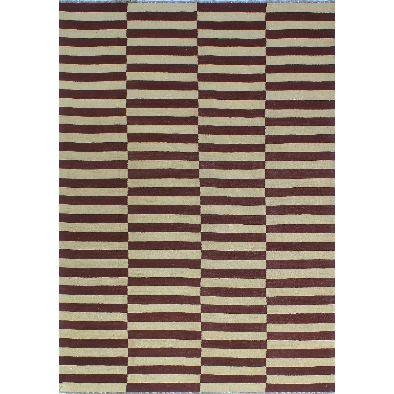 Noori Rug Winchester Kilim Mckenzie Beige Burgundy Rug 62 X 89