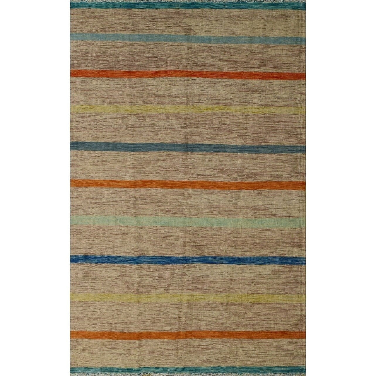Noori Rug Winchester Kilim Ramey Brown Orange Rug 53 X 710