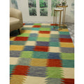 Noori Rug Winchester Kilim Shakur Purple Ivory Rug 69 X 910
