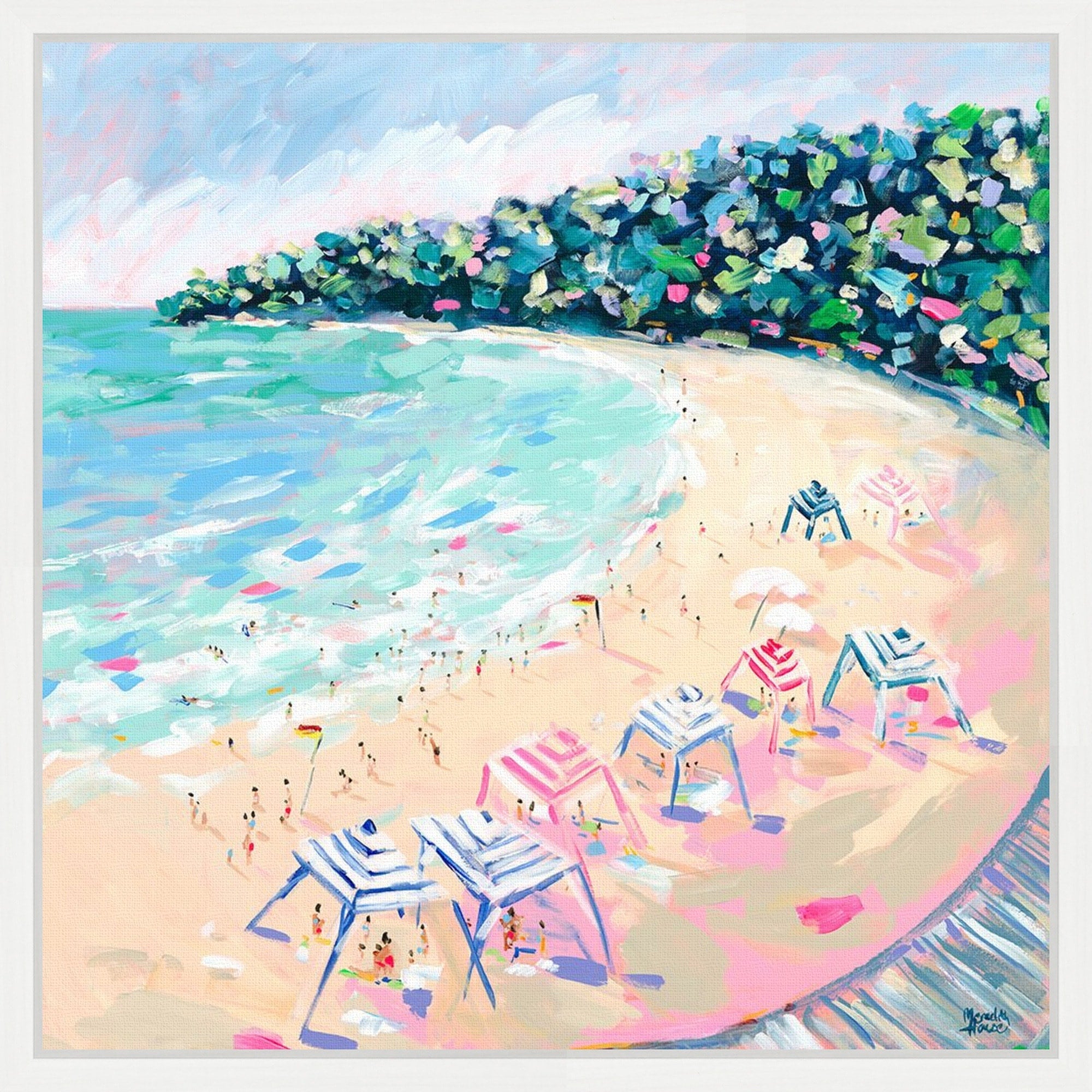 Noosa Days By Meredith Howse Framed Canvas Wall Art Print