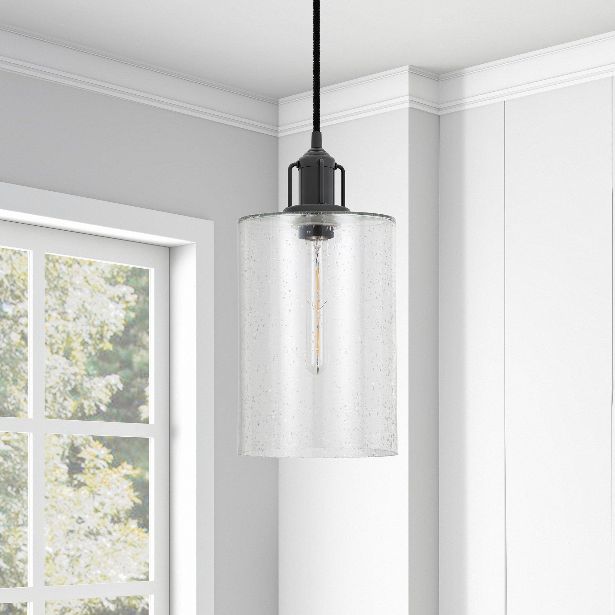 Nora Seeded Glass Pendant Optional Finishes