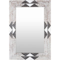 Norah Textured Bohemian Wood 40 X28 Mirror 40 H X 28 W