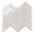 Nordel 11X11 In. White Matte Porcelain Herringbone Mosaic Wall And Floor Tile 5.88 Sq Ft Case 7 Pack