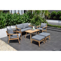 Australis Teak 6 Piece Patio Conversation Set By Amazonia