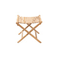 Nordic Style Teak Folding String Seat Beige