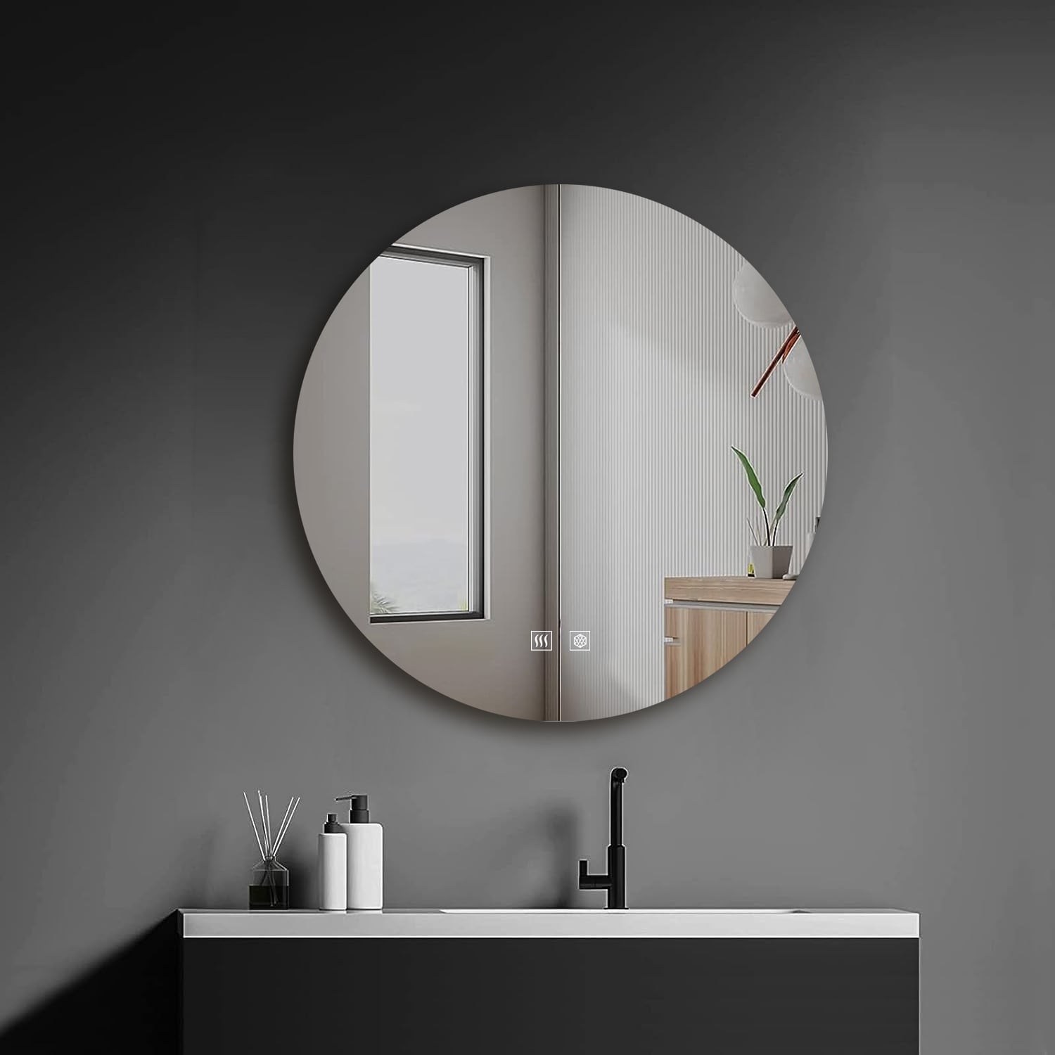Nordica Round Led Bathroom Vanity Mirror N A