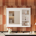 Norhaven Modern Wall Mounted Medicine Cabinet With Adjustable Shelf Mirrored Door And Open Storage By Gdfstudio