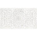 Norma Floral Hand Carved White Wooden 48X28 Inch 3 Panel Wall Art