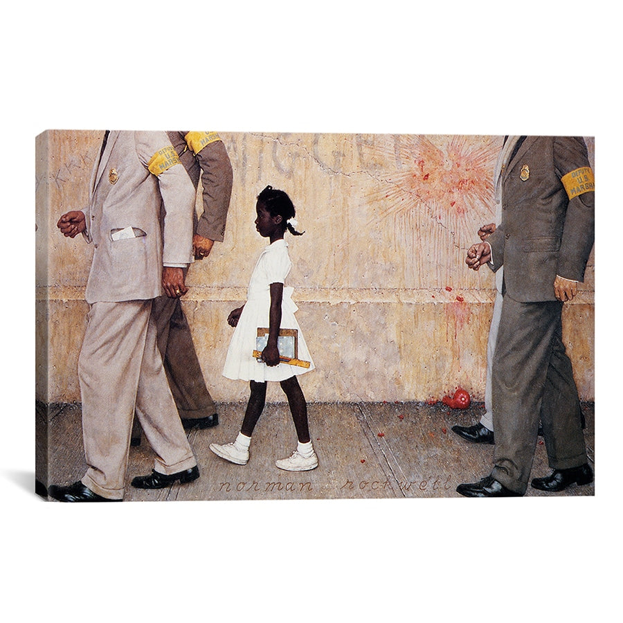 Icanvas Norman Rockwell The Problem We All Live With Ruby Bridges Canvas Wall Art