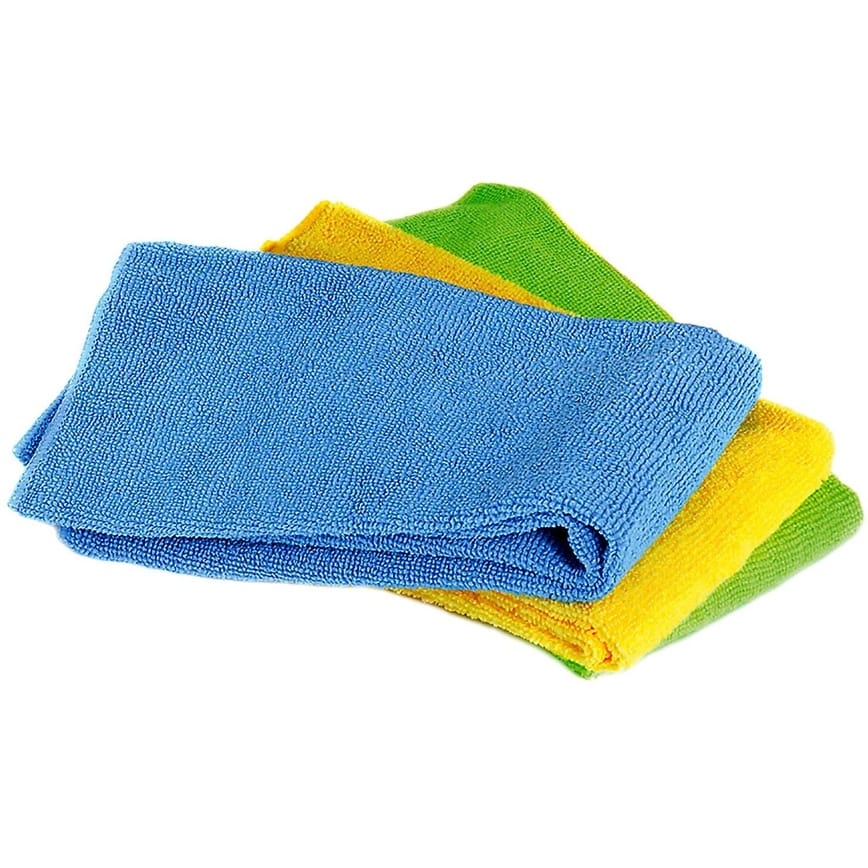 Norpro 3Pc Washable Reusable Microfiber No Scratch Cleaning Cloths Towel Set Multi