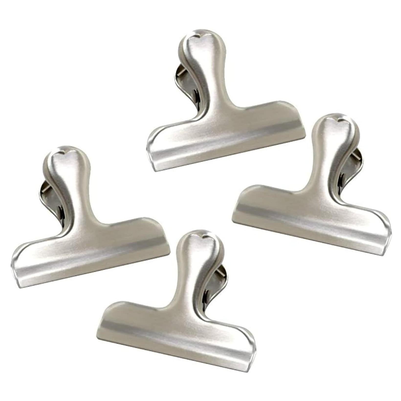 Norpro Stainless Steel Food Storage Mini Bag Clips 4 Pack 4 Pack
