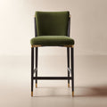 Norrie Forest Green Velvet Dining Armchair Set of 4