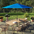 Havenside Home North Bend 11 Foot Crank Open Auto Tilt Black Umbrella