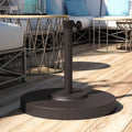 Havenside Home North Bend 50 Pound Round Concrete Weighted Powdercoated Steel Umbrella Base