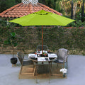 Havenside Home North Bend 9 Rd Faux Wood Steel Patio Umbrella Push Open Pin Stop