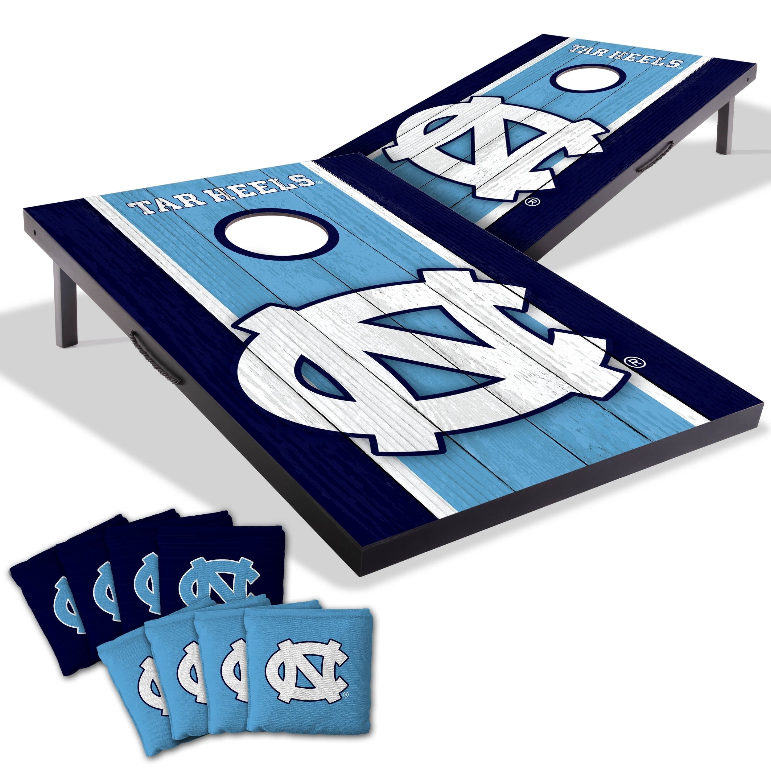 North Carolina Tar Heels Ncaa Compact 2X3 Tailgate Cornhole Board Set