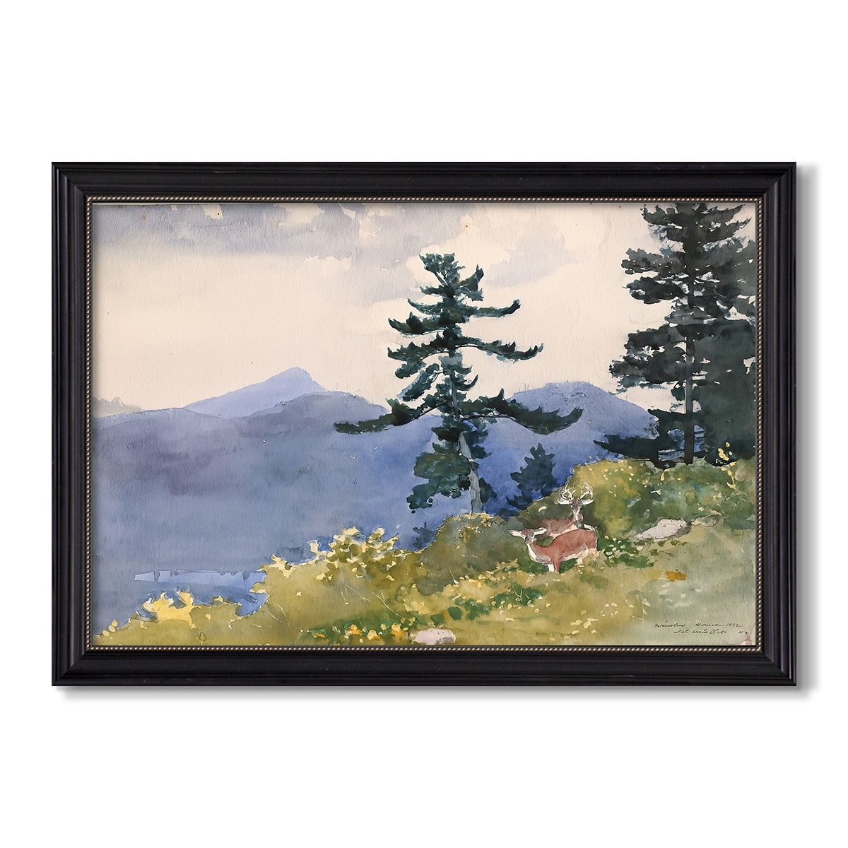 North Woods Club Adirondacks 1892 Winslow Homer Custom Framed Canvas