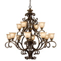 Crystorama Norwalk Collection 12 Light Bronze Umber Chandelier