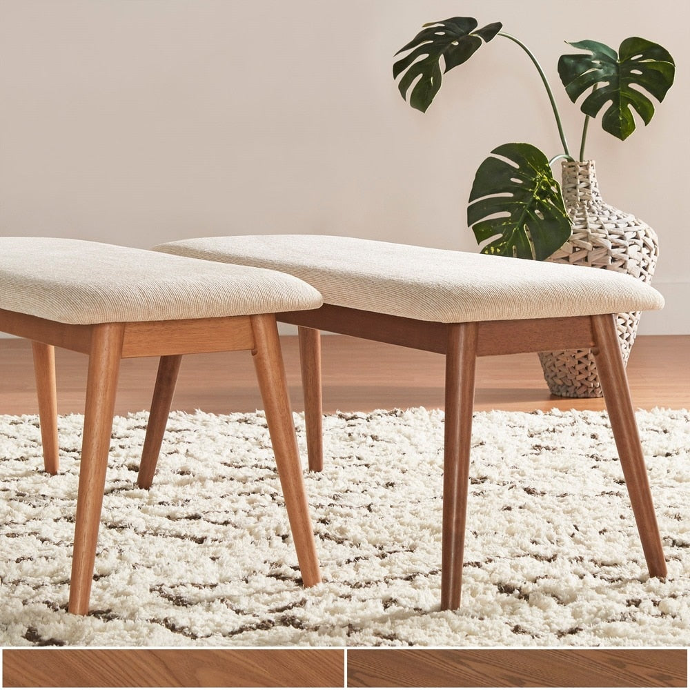 Norwegian Danish Modern Tapered Upholstered Dining Bench Inspire Q Modern