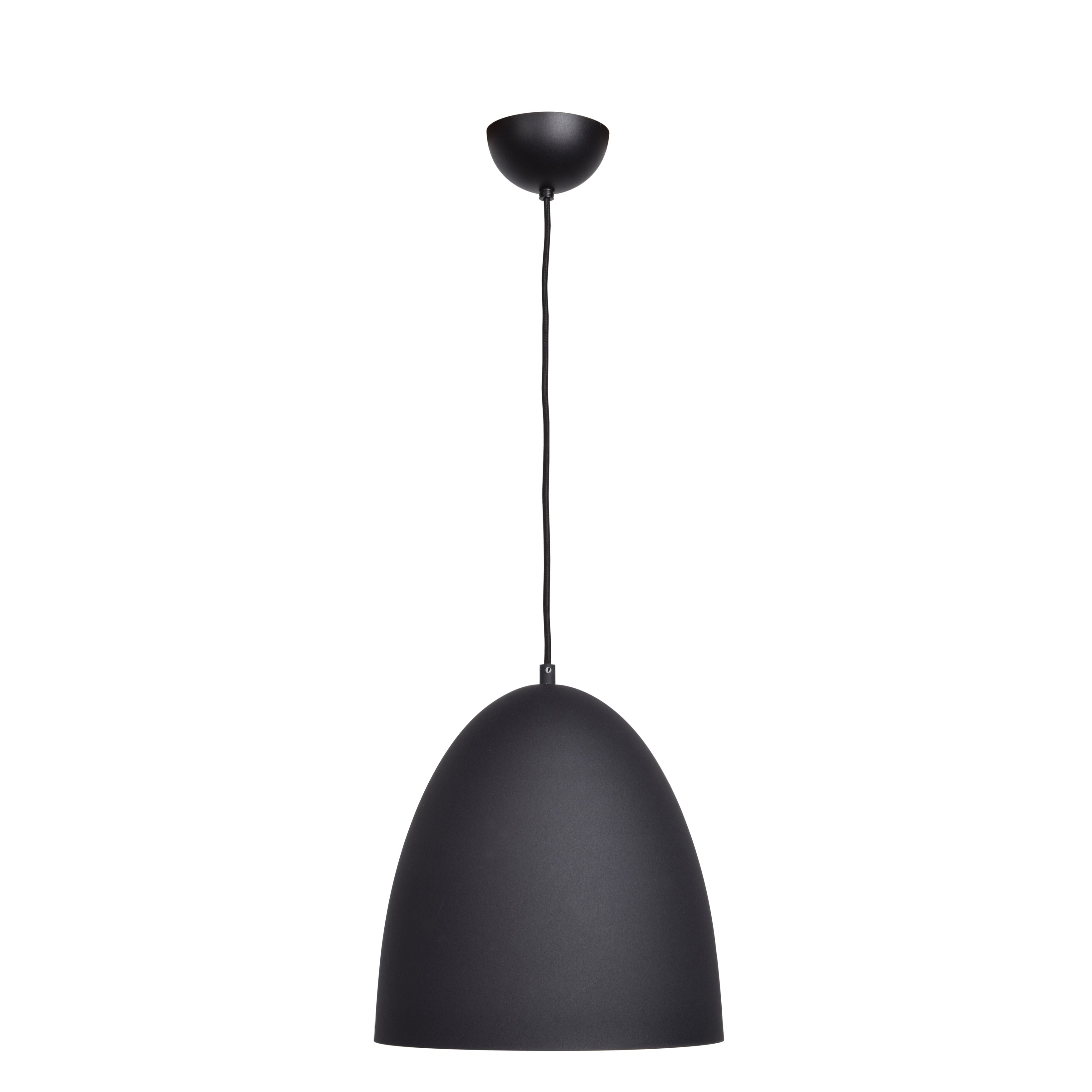 Nostalgia 1 Light Matte Black Dome Pendant