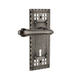 Nostalgic Warehouse Craflr_Prv_238_Kh Fleur Privacy Door Lever Set With Craftsman Rose And Decorative Keyhole For 2 3 8