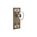 Nostalgic Warehouse Craocc_Prv_234_Nk Oval Clear Crystal Solid Brass Privacy Knob Set With Craftsman Rose And 2 3 4 Backset