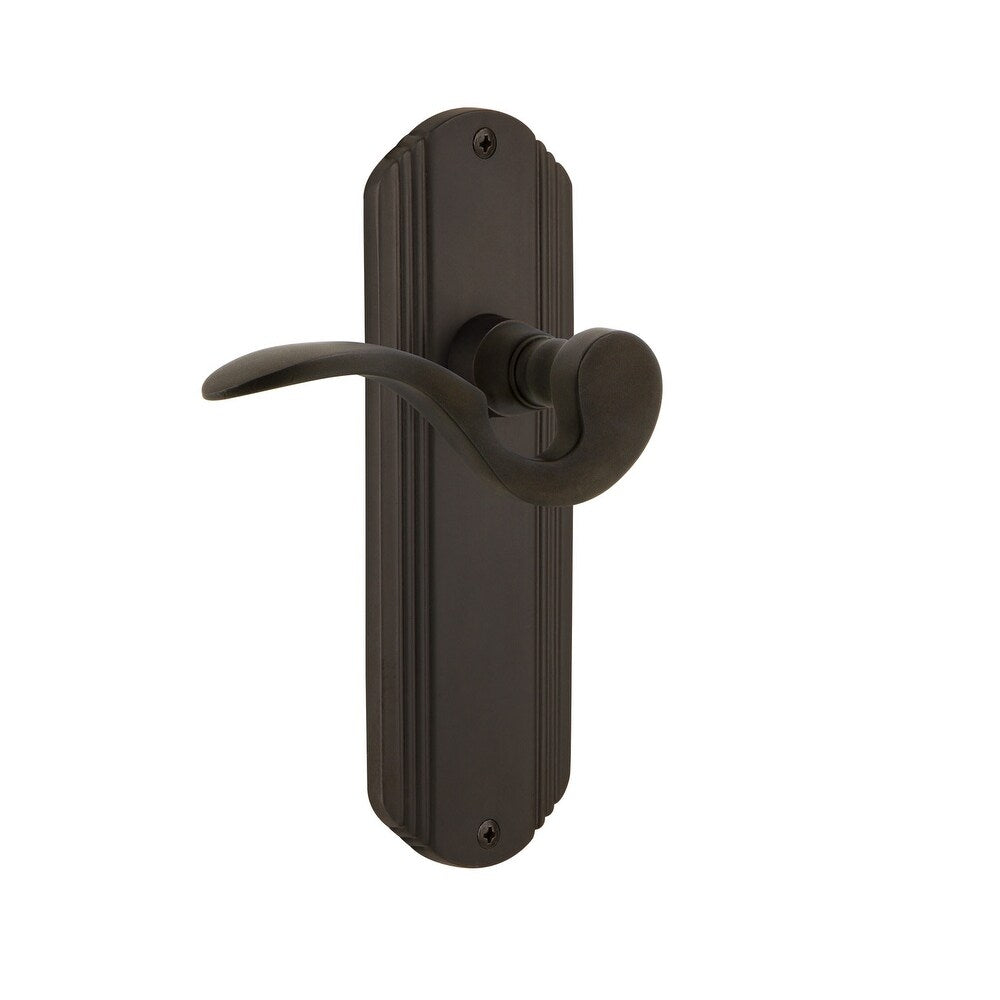 Nostalgic Warehouse Decman_Sd_Nk_Lh Manor Left Handed Non Turning One Sided Door Lever With Deco Rose