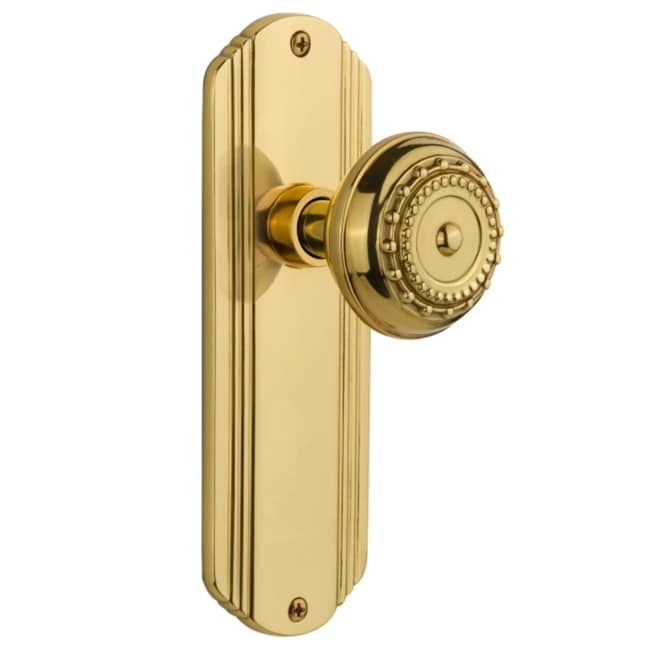 Nostalgic Warehouse Decmea_Sd_Nk Meadows Solid Brass Single Dummy Knob With Deco Rose