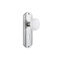Nostalgic Warehouse Decwhi_Prv_234_Kh White Porcelain Solid Brass Privacy Knob Set With Deco Rose Keyhole And 2 3 4 Backset