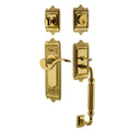 Nostalgic Warehouse Eadman_Eset_234_Fg_Lh Egg Dart Left Handed Sectional Single Cylinder Keyed Entry Handleset With F Grip