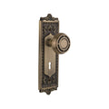 Nostalgic Warehouse Eadmis_Sd_Kh Mission Solid Brass Single Dummy Knob With Egg And Dart Rose And Keyhole