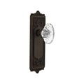 Nostalgic Warehouse Eadofc_Psg_238_Nk Oval Fluted Crystal Solid Brass Passage Knob Set With Egg And Dart Rose And 2 3 8 Backset