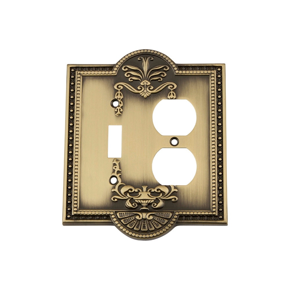 Nostalgic Warehouse Mea_Swplt_Td Meadows Single Switch And Single Duplex Wall Plate