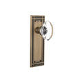 Nostalgic Warehouse Misocc_Dp_Nk Oval Clear Crystal Solid Brass Dummy Knob Set With Mission Rose