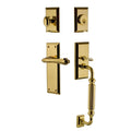 Nostalgic Warehouse Nykflr_Eset_234_Fg_Lh New York Left Handed Sectional Single Cylinder Keyed Entry Handleset With F Grip And