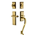 Nostalgic Warehouse Nykflr_Eset_234_Sg_Lh New York Left Handed Sectional Single Cylinder Keyed Entry Handleset With S Grip And