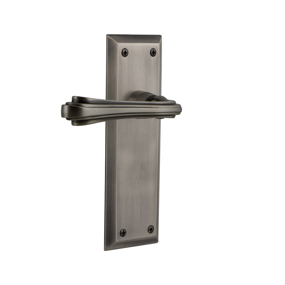 Nostalgic Warehouse Nykflr_Psg_238_Nk Fleur Passage Door Lever Set With New York Rose For 2 3 8 Backset Doors