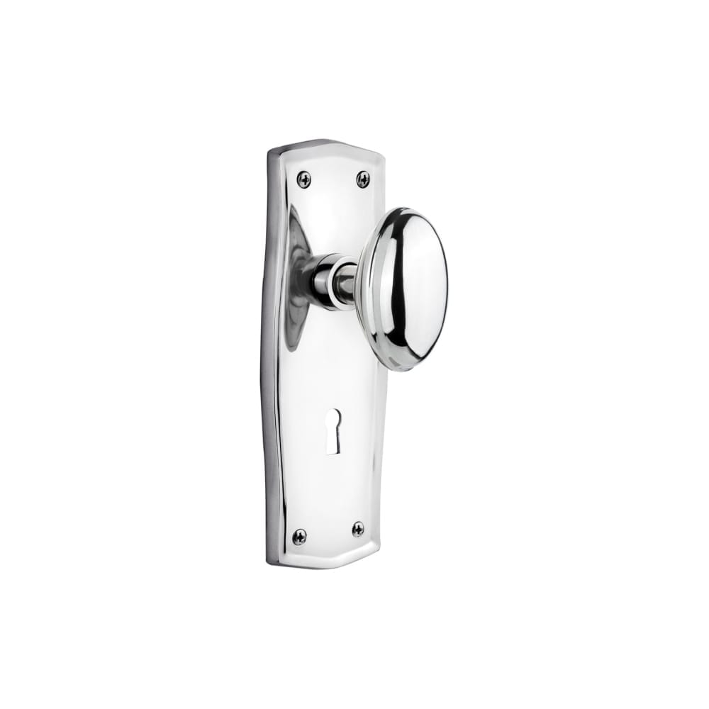 Nostalgic Warehouse Prahom_Psg_238_Kh Homestead Solid Brass Passage Knob Set With Prairie Rose Keyhole And 2 3 8 Backset