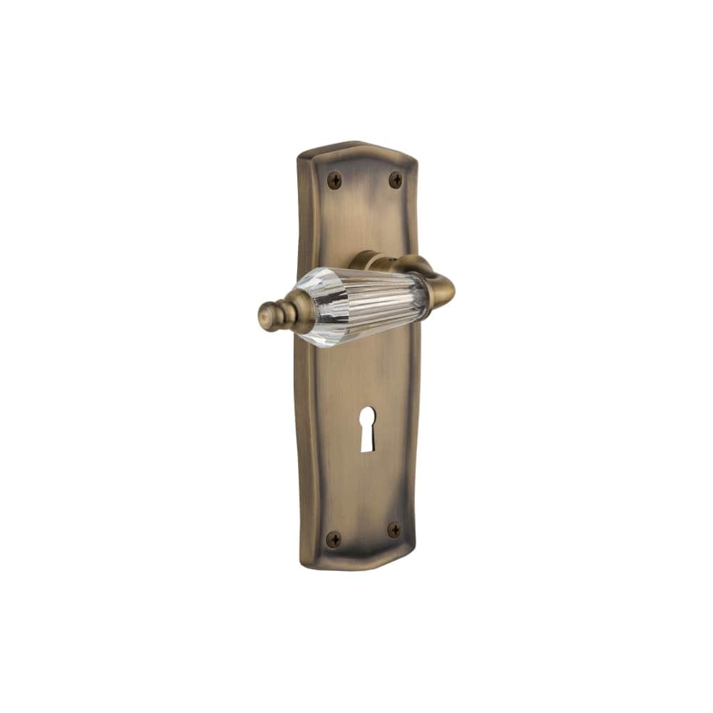 Nostalgic Warehouse Praprl_Psg_234_Kh Parlor Solid Brass Passage Lever Set With Prairie Rose Keyhole And 2 3 4 Backset
