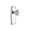 Nostalgic Warehouse Prawal_Sd_Kh Waldorf Solid Brass Single Dummy Knob With Prairie Rose And Keyhole