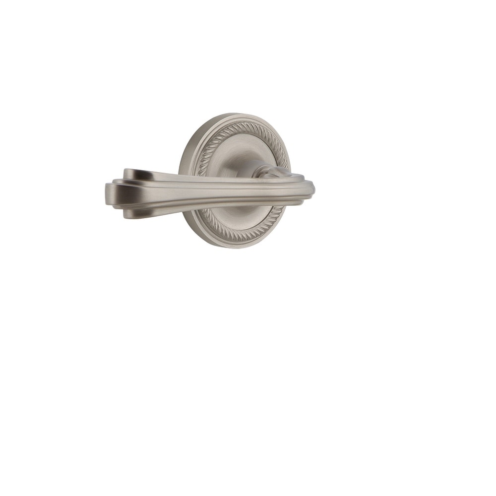 Nostalgic Warehouse Ropflr_Prv_234_Nk_Lh Fleur Privacy Door Lever Set With Rope Rose For 2 3 4 Backset Doors