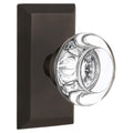 Nostalgic Warehouse Sturcc_Sd_Nk Round Clear Crystal Solid Brass Single Dummy Knob With Studio Rose