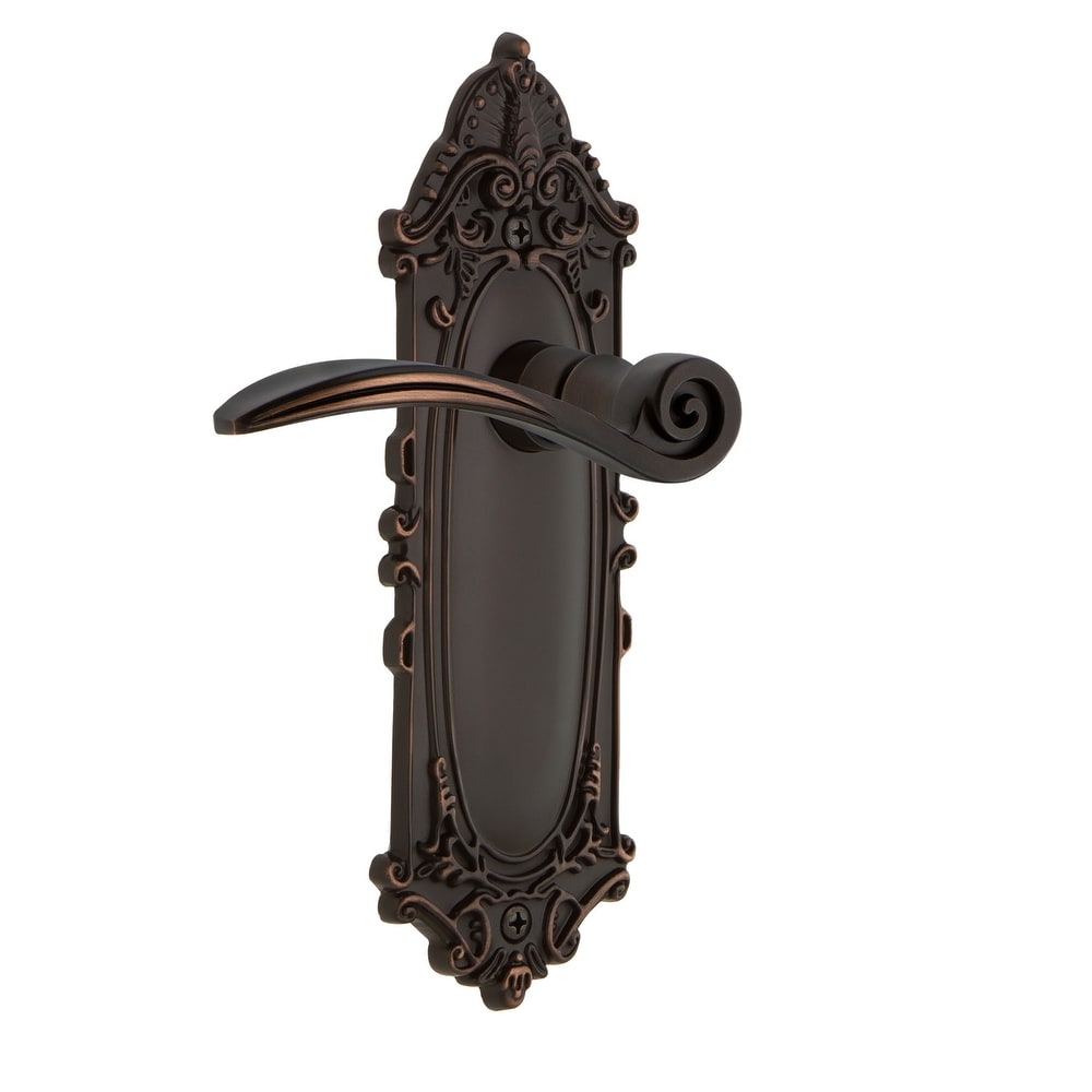Nostalgic Warehouse Vicswn_Sd_Nk_Rh Swan Non Turning One Sided Door Lever With Victorian Rose