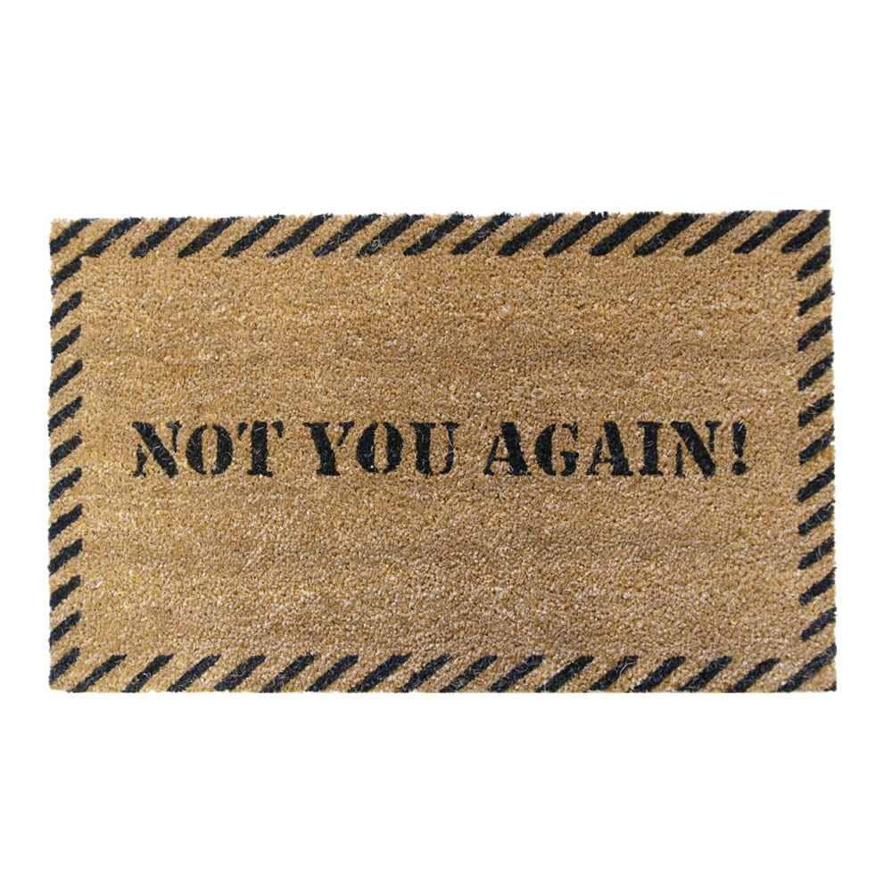 Rubber Cal Not You Again Coir Outdoor Door Mat