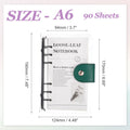 Notebook Binder Transparent Refillable Planner Cover With 90 Sheets Lined Inner Paper Planner Binder