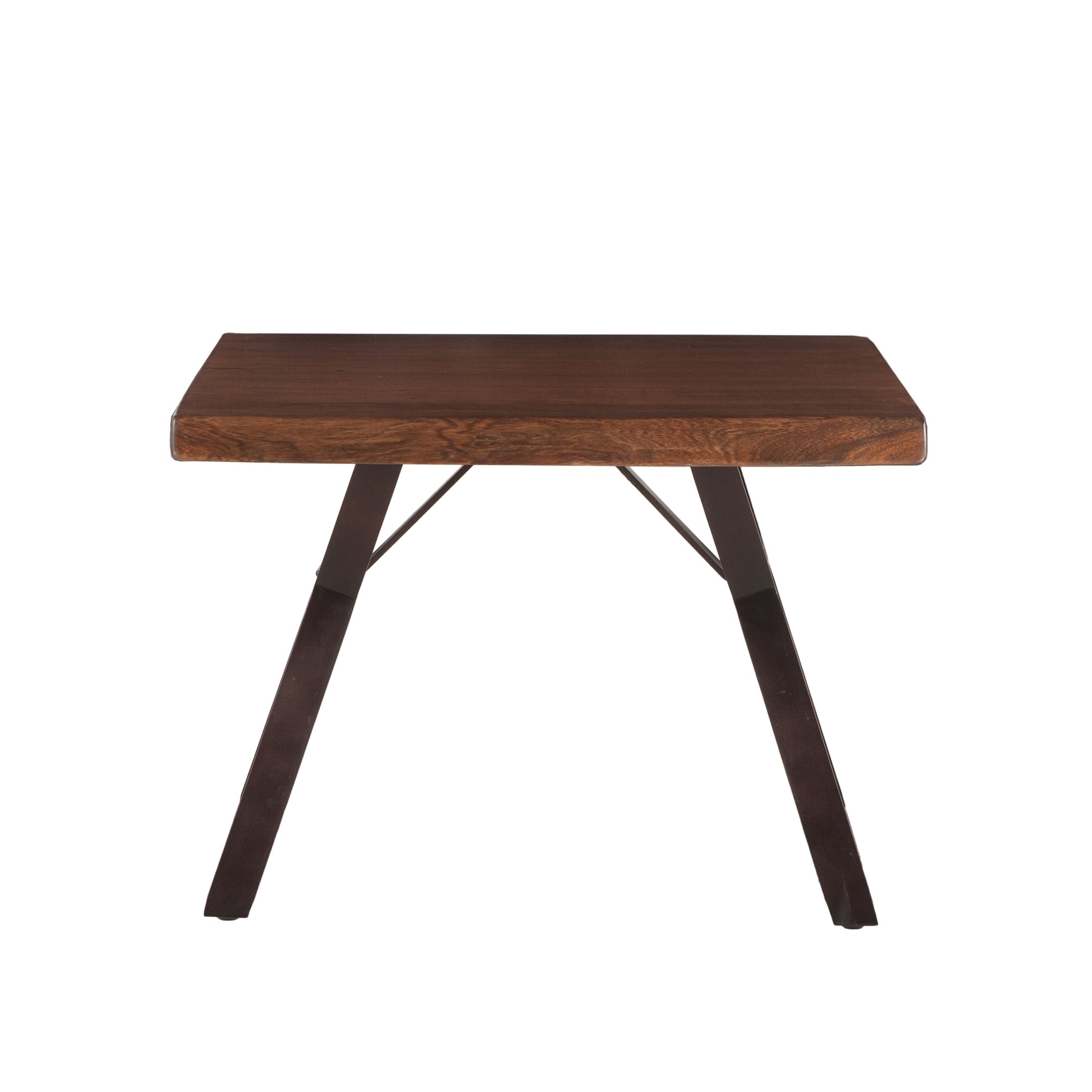 Nottingham 23 Inch Acacia Wood Side Table In Walnut Finish