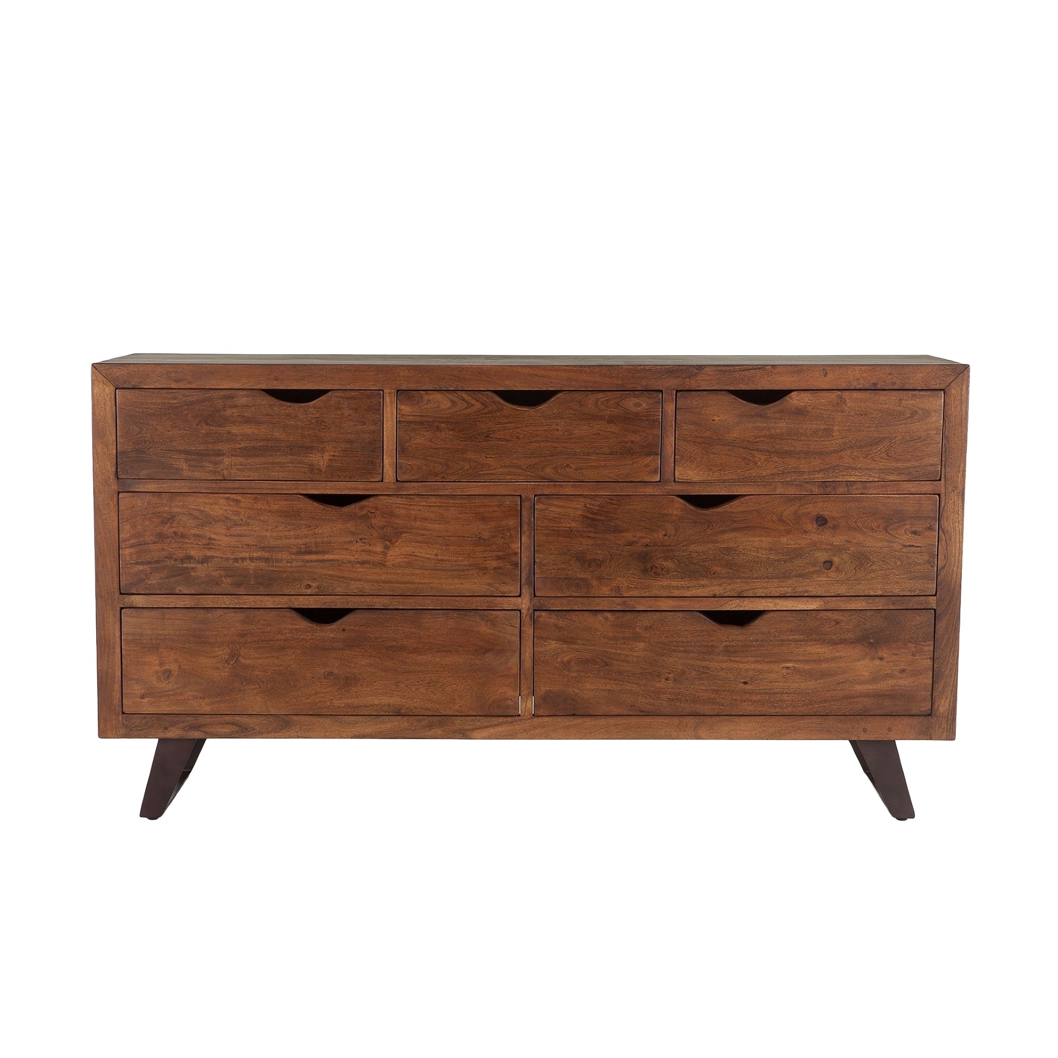 Nottingham 71 Inch Acacia Wood Dresser In Walnut Finish